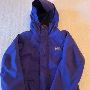 Kids REI fleece lined raincoat.
